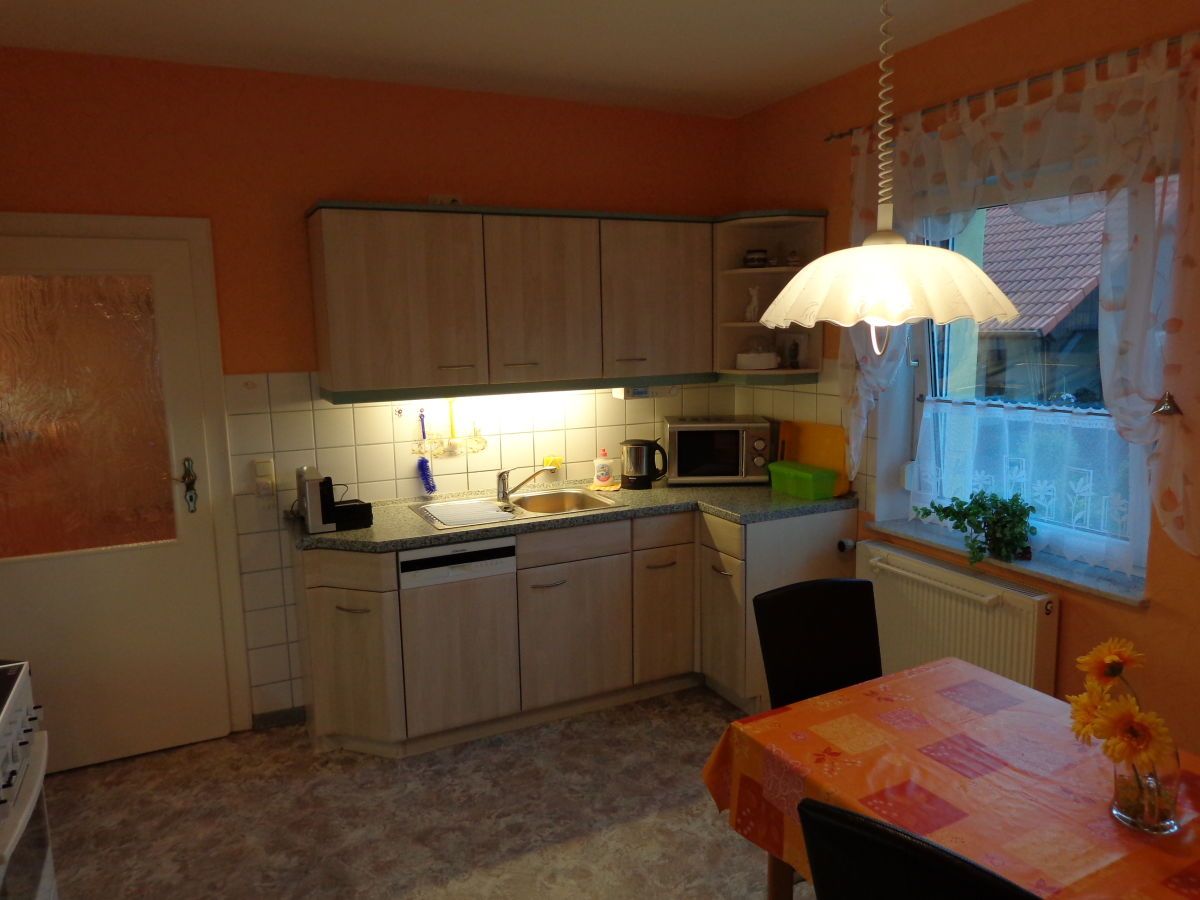 Küche mit Mikrowelle, Spülmaschine, Wasserkocher, etc.