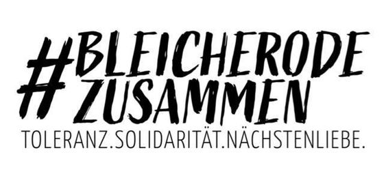 Logo #bleicherodezusammen Toleranz, Solidarität, Nächstenliebe für Bleicherode