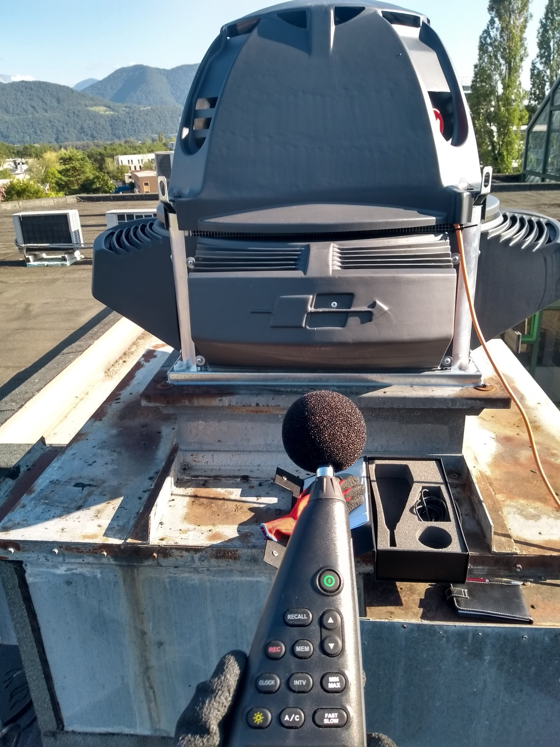 Mesure acoustique sur ventilateur