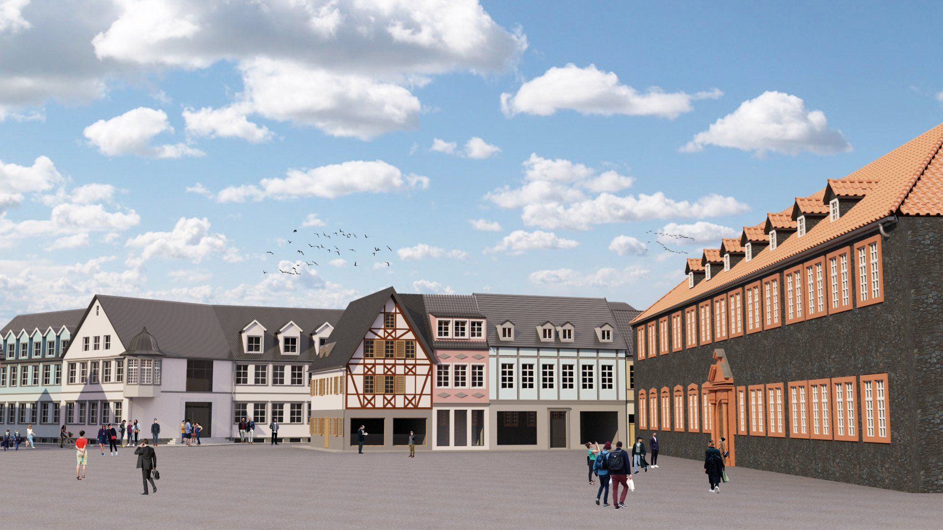 Schlossplatz Hanau, Altstadt Hanau, Stadtbild Hanau
