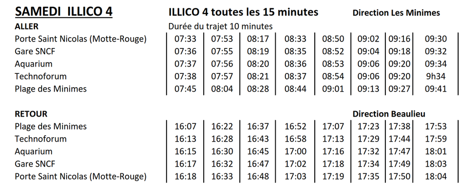 Horaires Bus