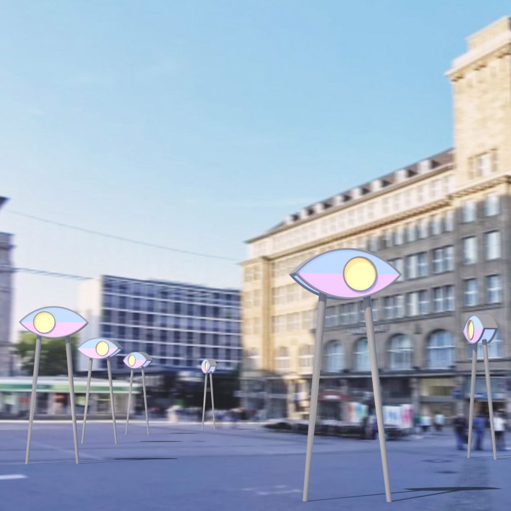 Wettbewerbsbeitrag in der 2.Phase für den Willi Brandt Platz in Essen, in Kooperation mit der Architektin Heike Schwalm und dem Designer Bruno Agostino.