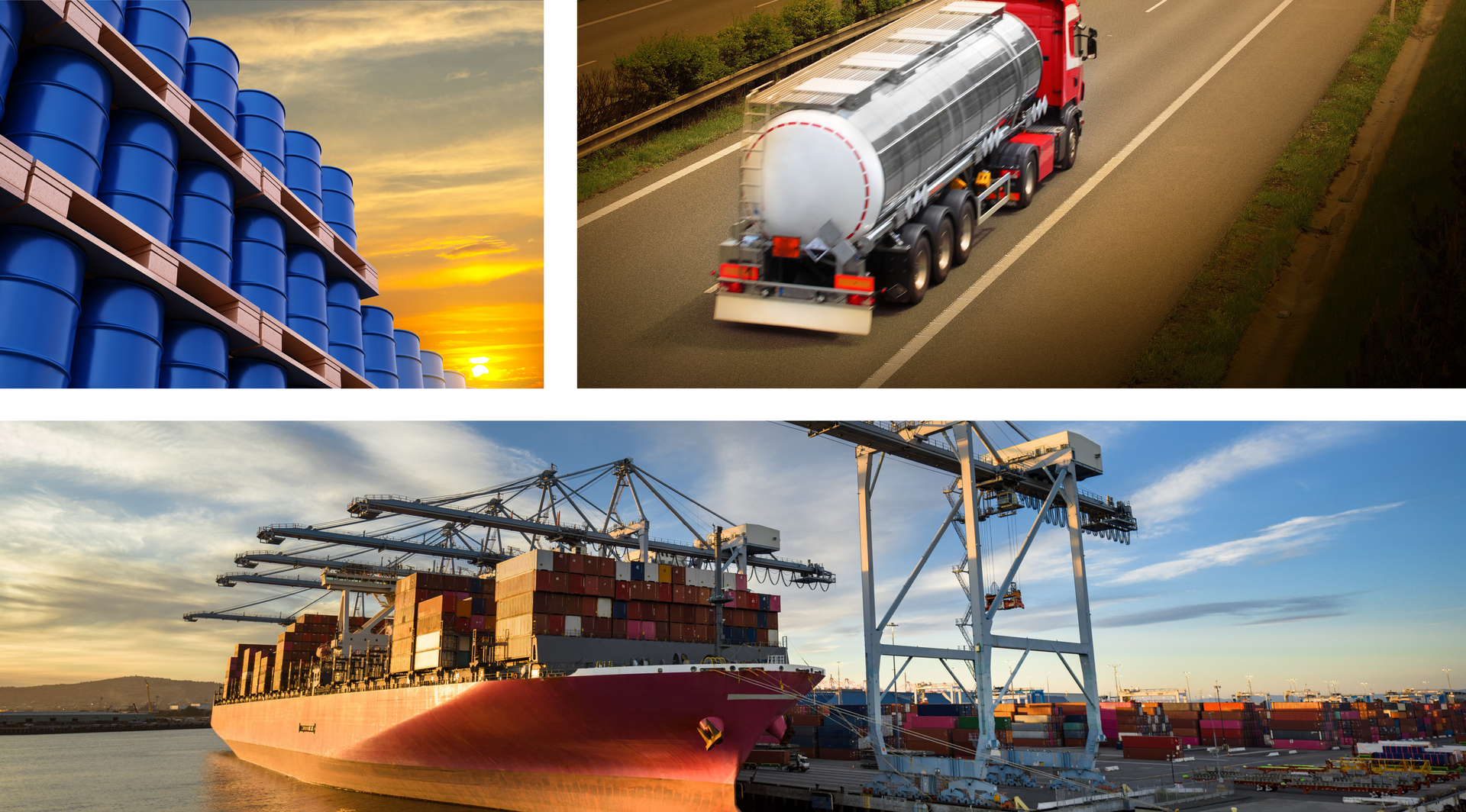 Chemical transports via sea, air, and road