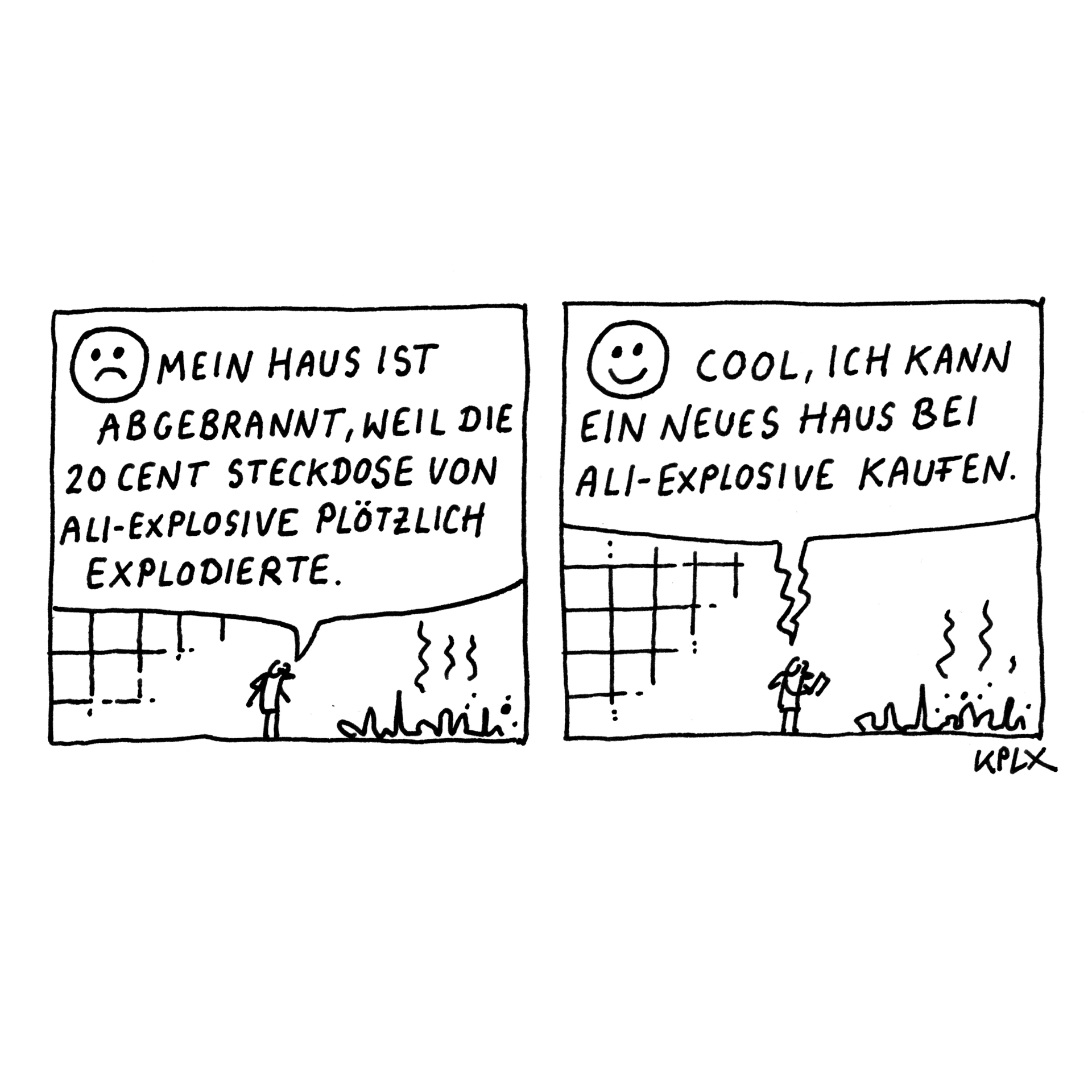 Comic über eine Bestellung bei AliExplosive