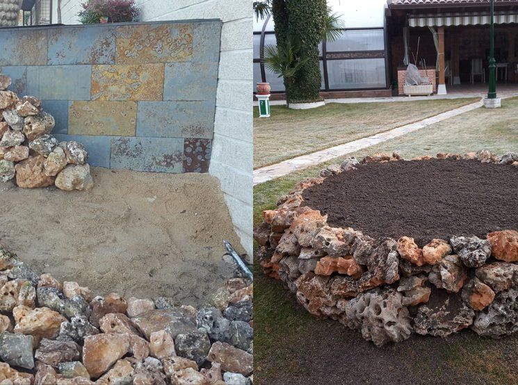 trabajos de albaliñeria en patios y jardines