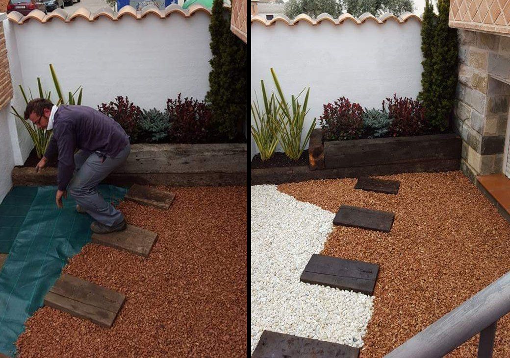 jardineria vigas de madera