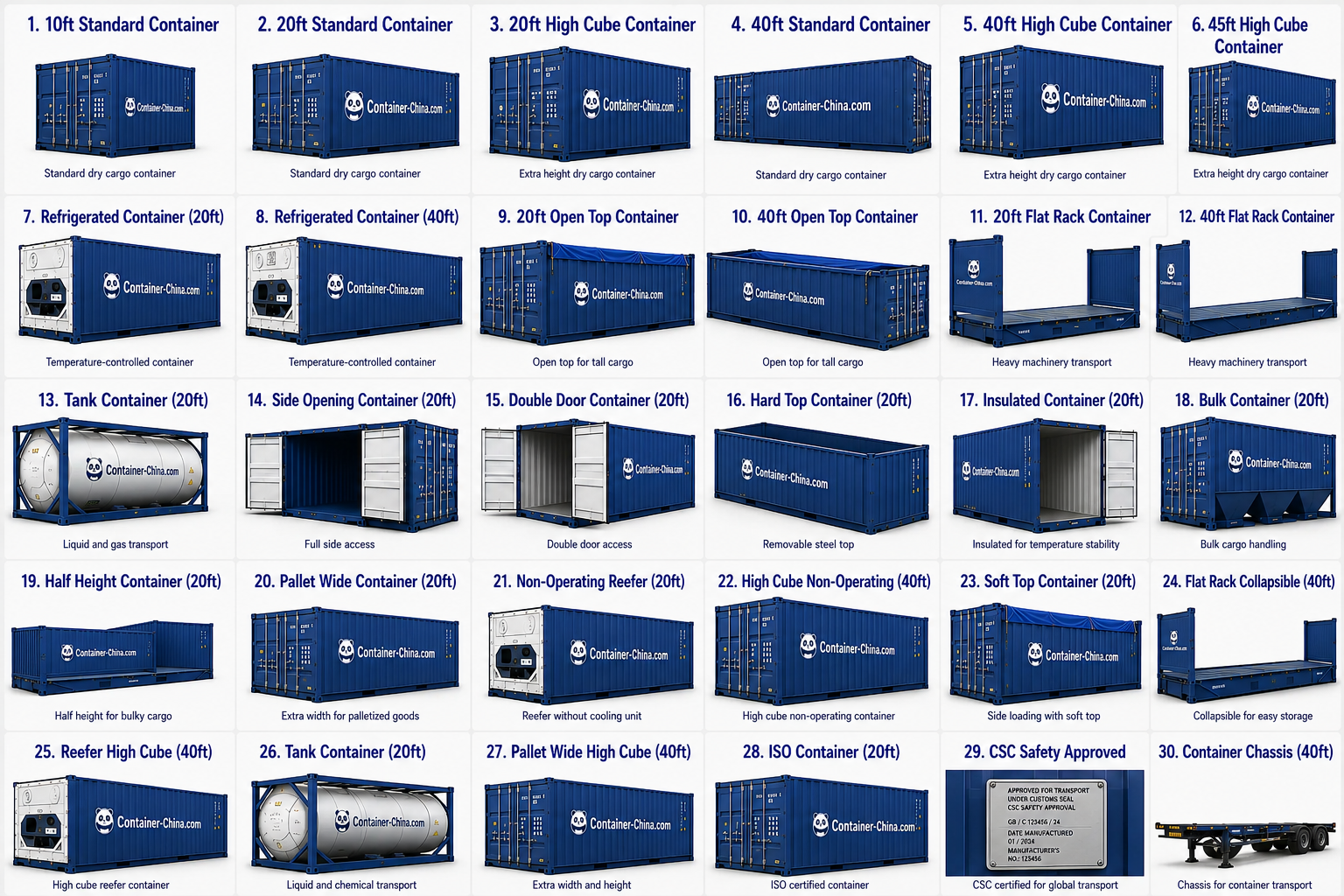 Container China all types