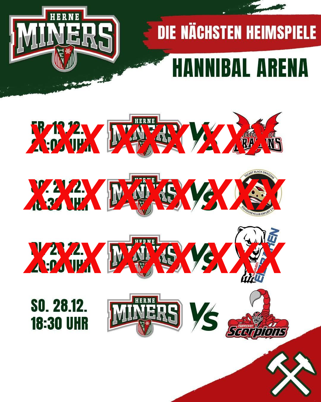 Heimspiele im Dezember