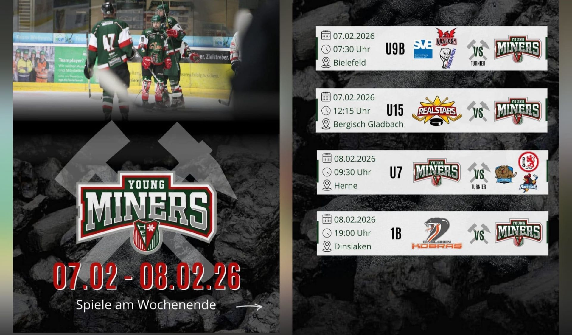 YOUNG MINERS am Wochenende
2026-02.07 & 2026-02-08