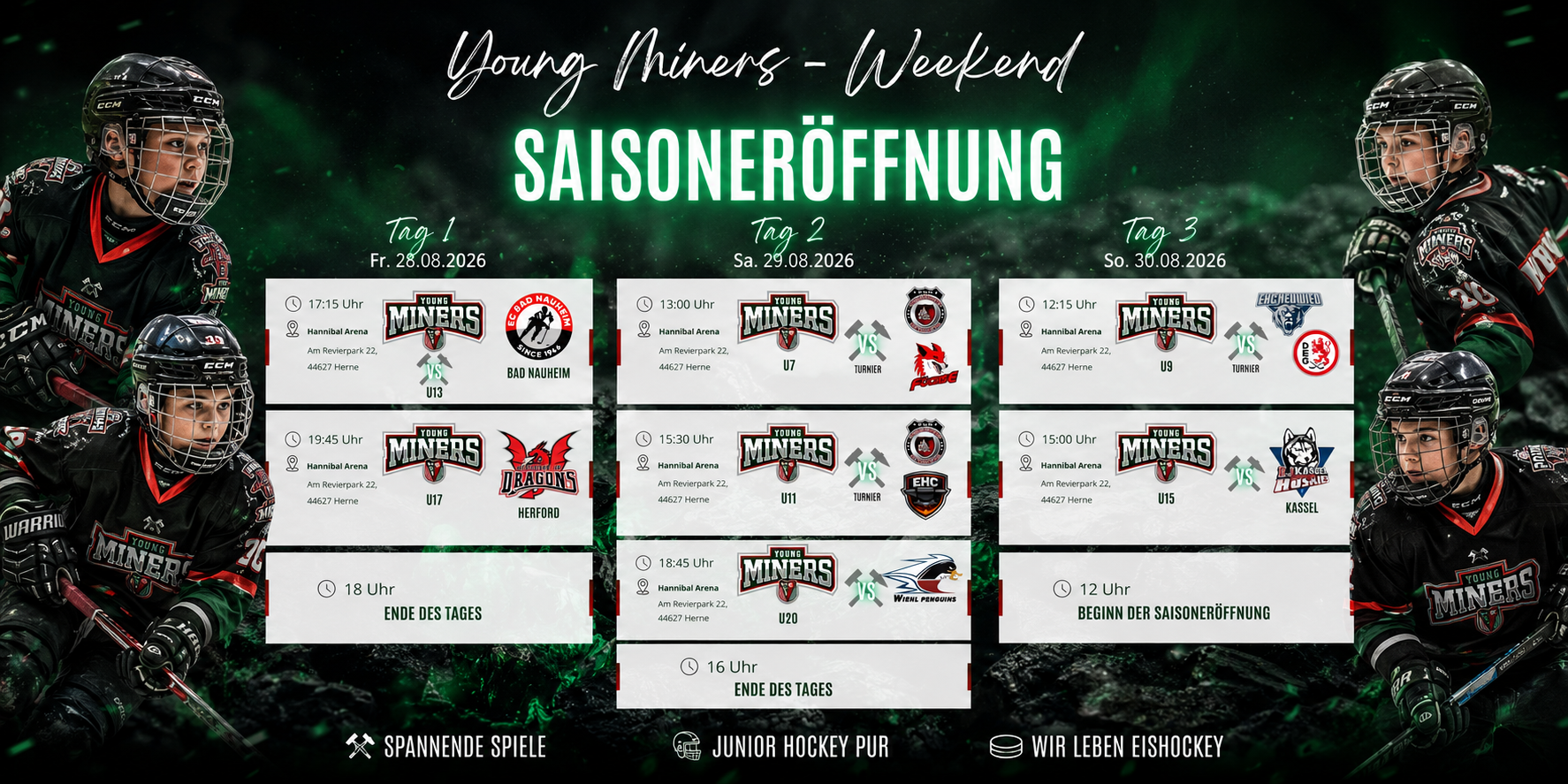 SAISONERÖFFNUNG der 'YOUNG MINERS' 2026/2027