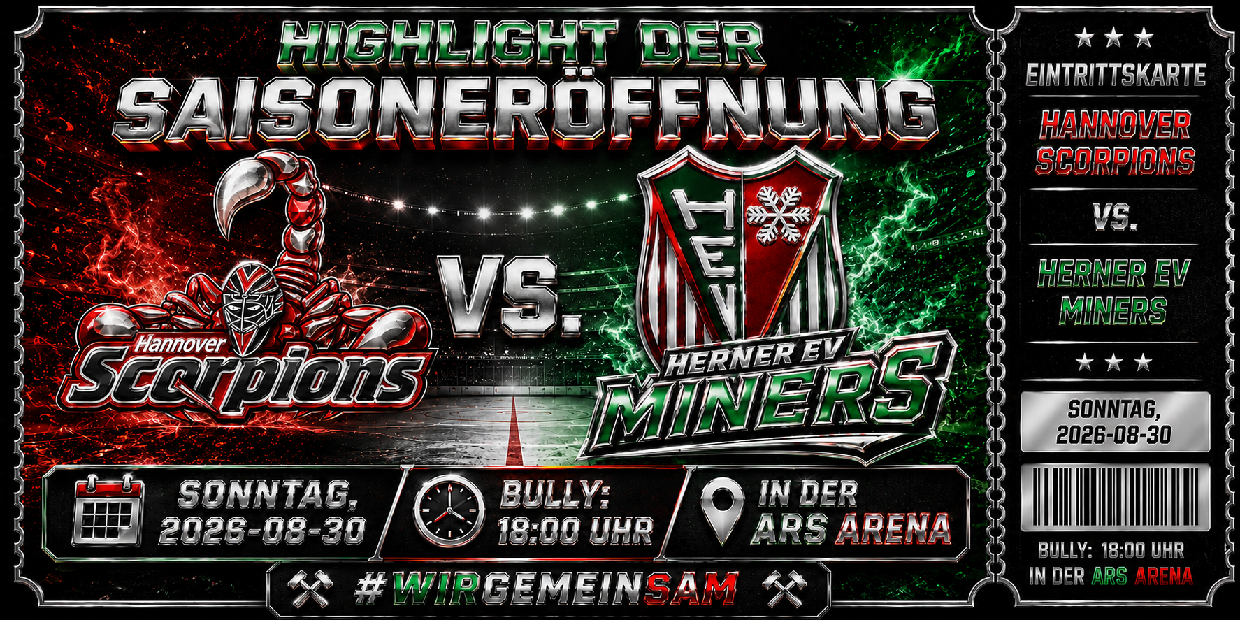 Hannover Scorpions vs. HERNER EV MINERS