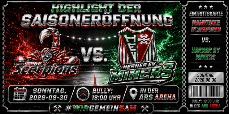 Hannover Scorpions vs. HERNER EV MINERS Hannover Scorpions vs. HERNER EV MINERS