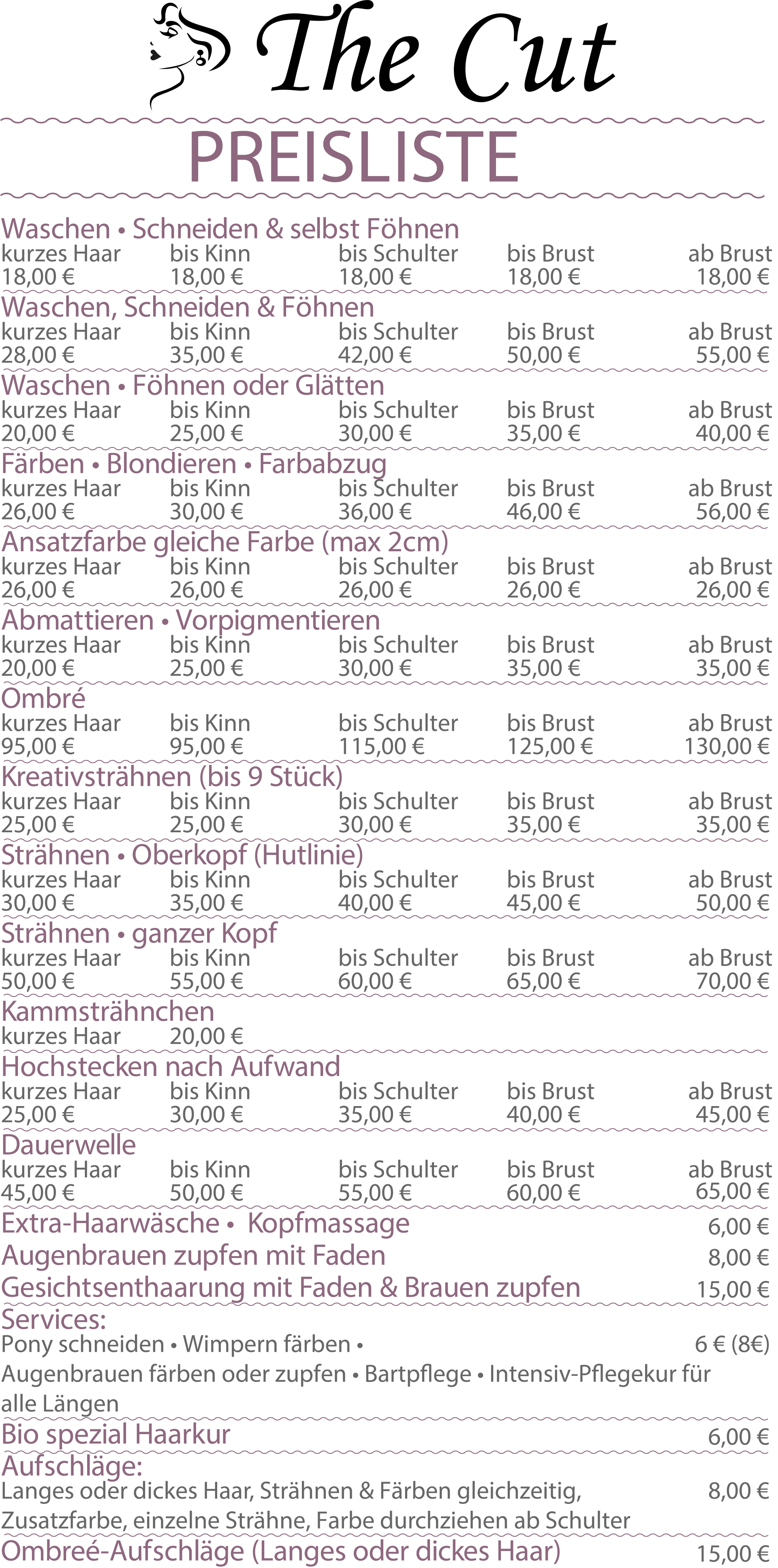 Preise the cut ihr friseur in charlottenburg