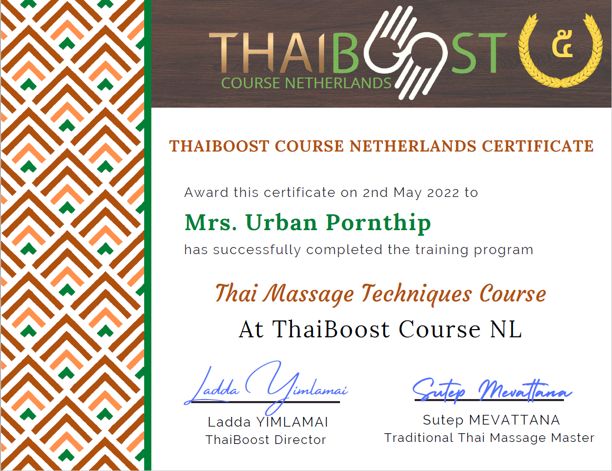 Massage Zertifikat Inhaberin