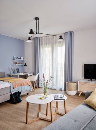Visualisierung vom Innenhof eines Wohnquartiers in Osnabrück mit Begrünung.
