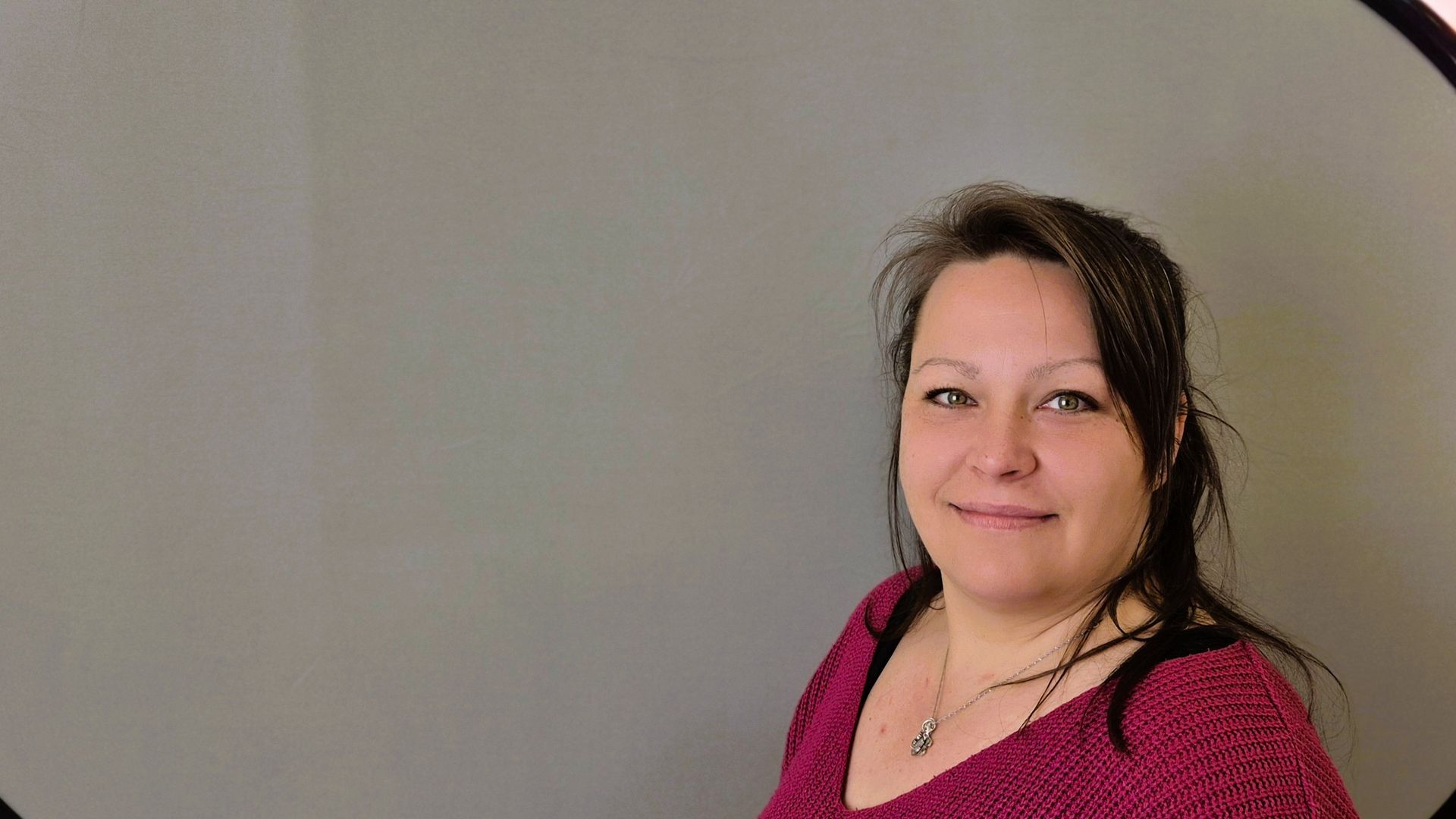 Büromitarbeiterin Nicole vom Lebensdank Pflegedienst Dresden.