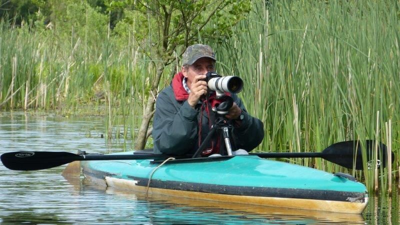 Erhard Laube im Paddelboot