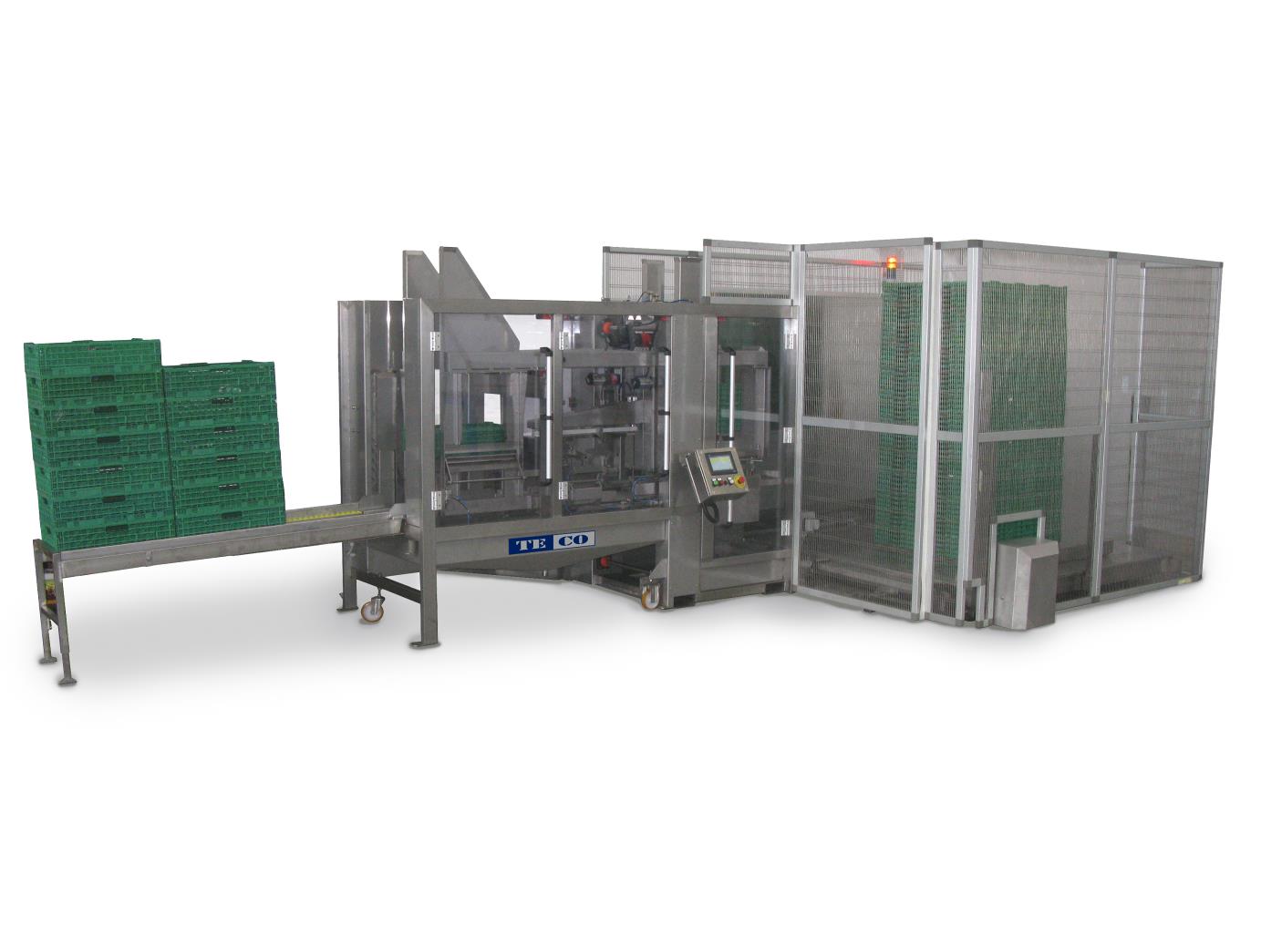 Automatische Maschine zum Öffnen von Steigen aus Kunststoff TECO AC03