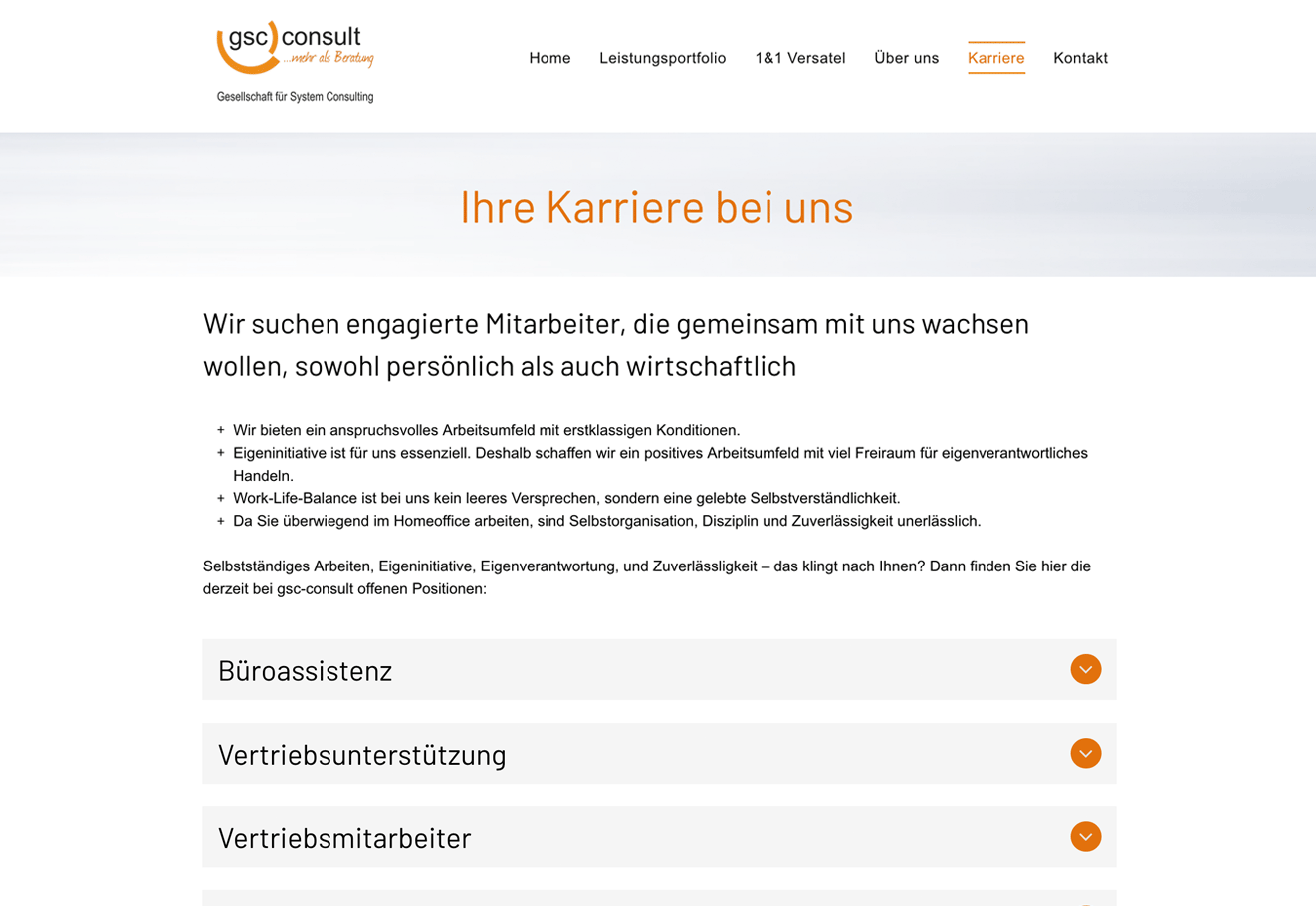 gsc consult Beratung Karriere