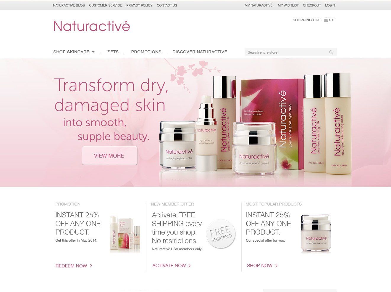 Naturactivé Pflegeprodukte Homeseite