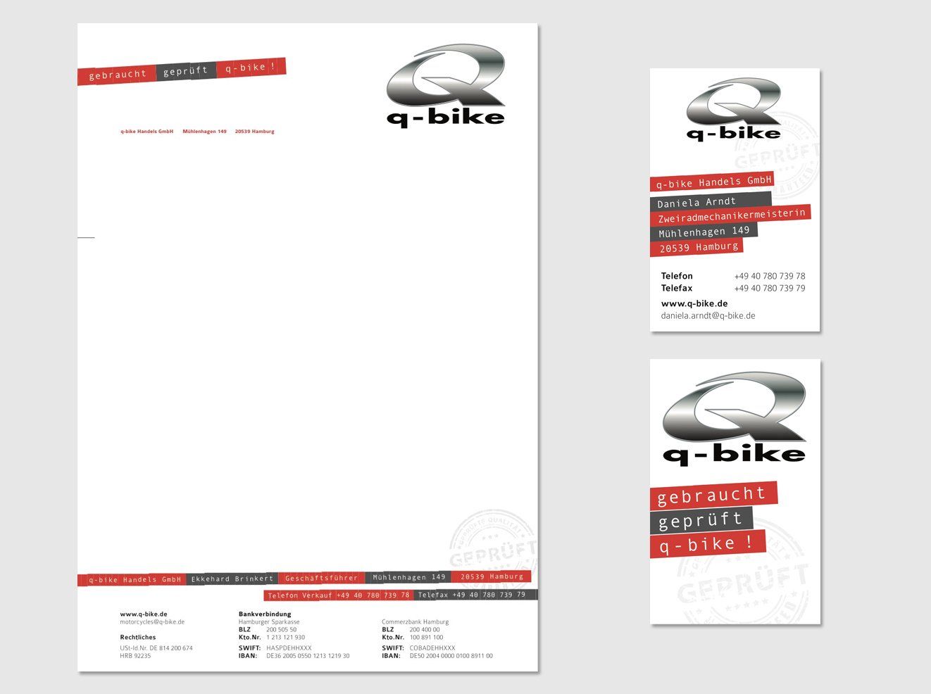 Motorradhandel QBike Briefbogen