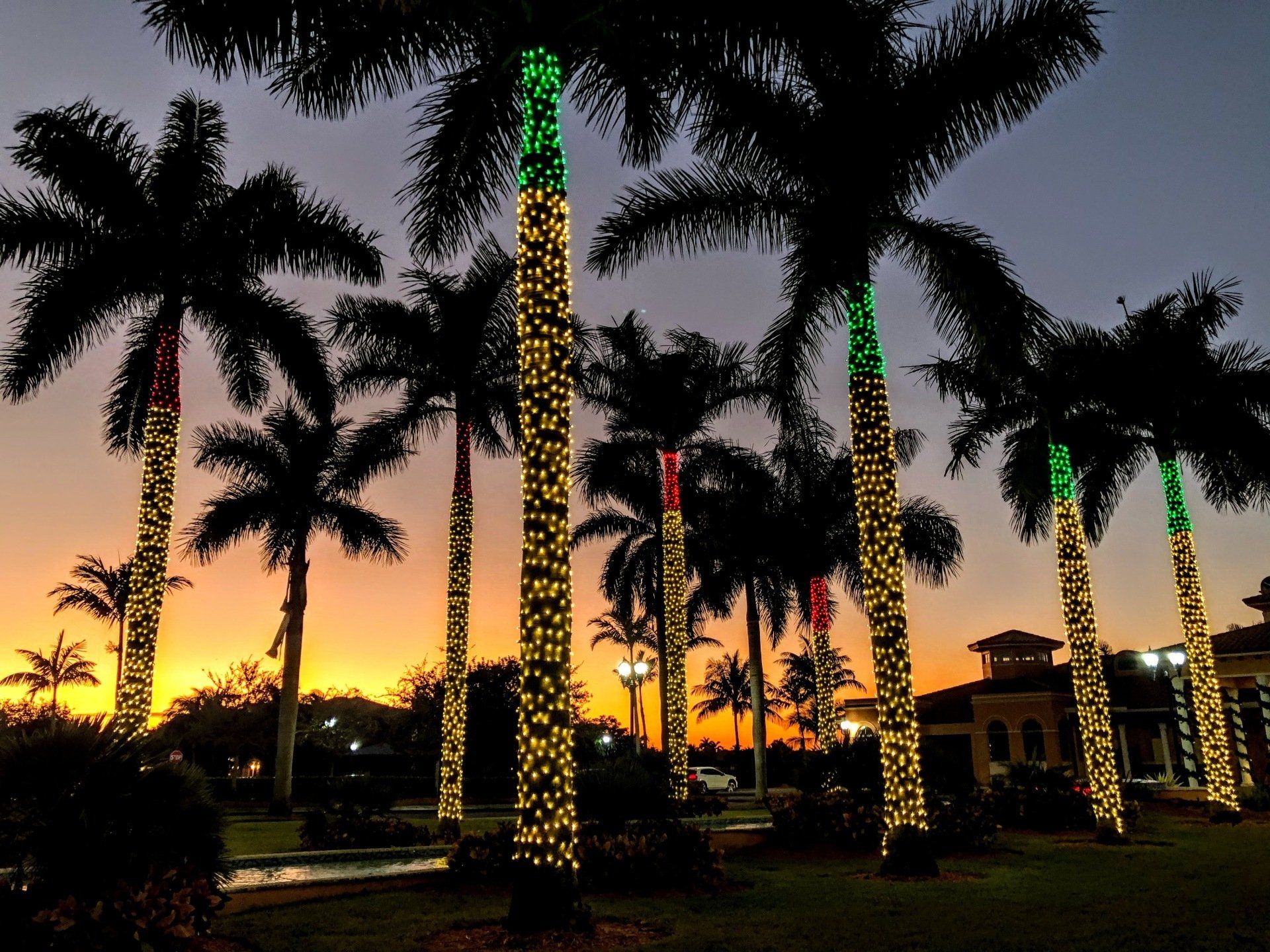 Christmas lights installation at Cutler Bay, FL
