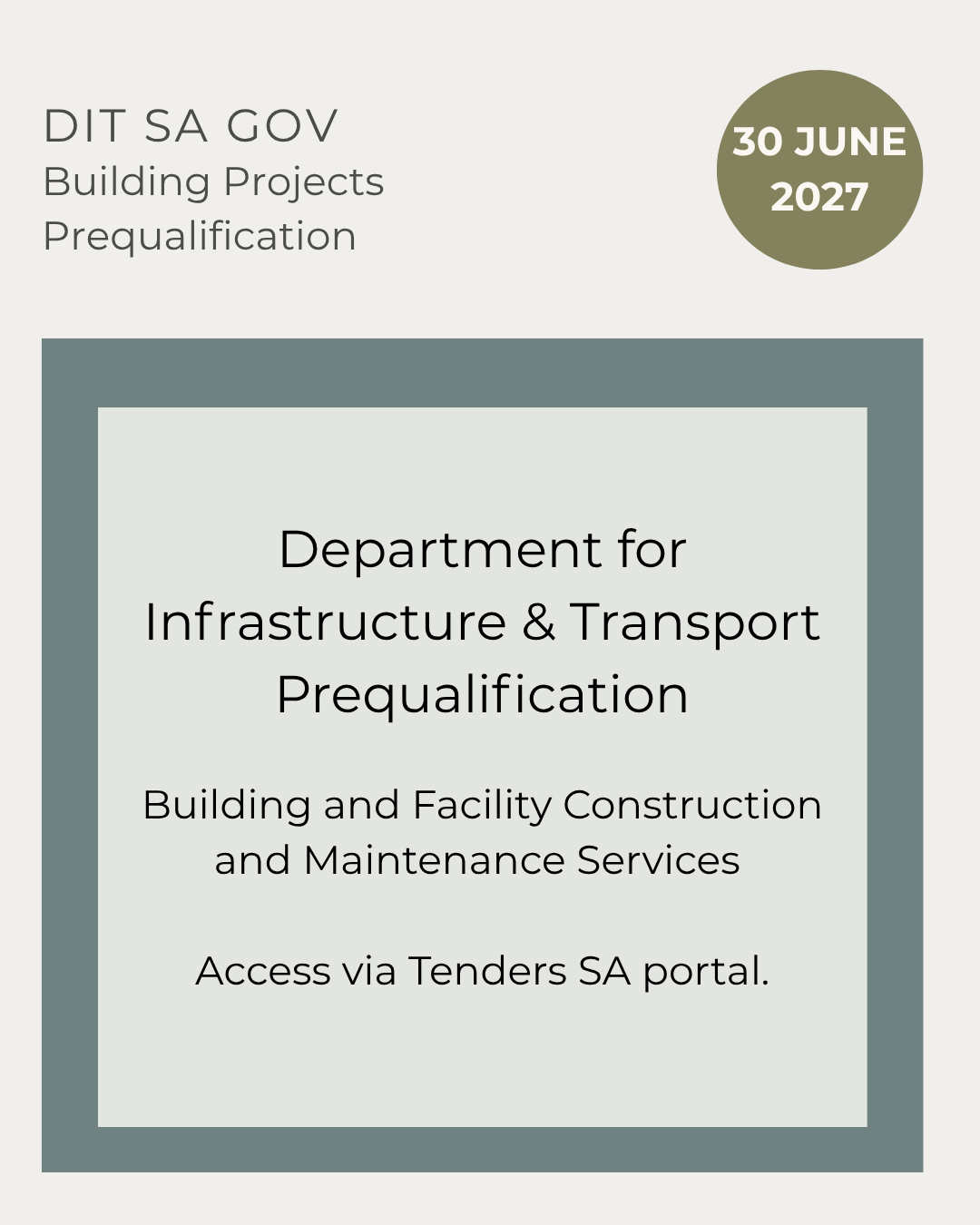 DIT Building Works prequal link