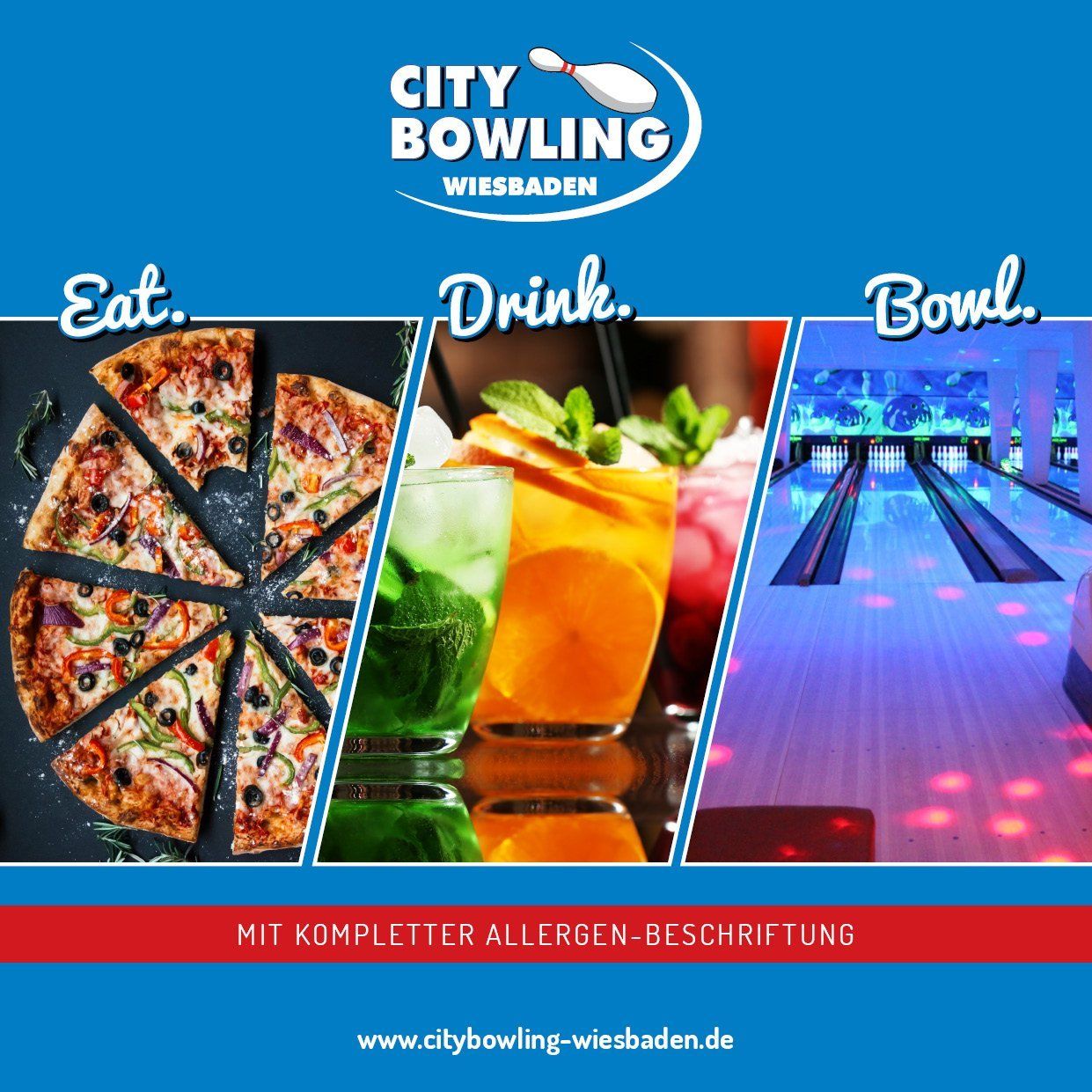 Speisekarte City Bowling Wiesbaden