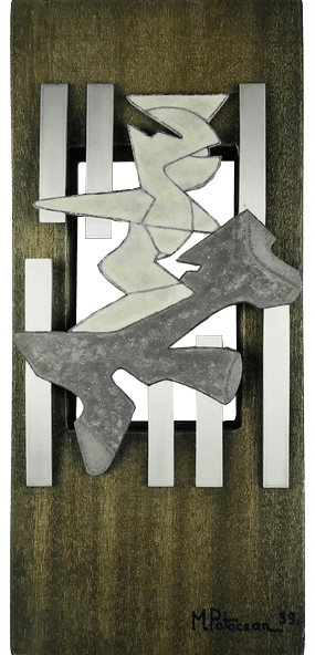 Don Quijote  -  obstacles / combat   - Mahagoni,Aluminium.  -  56,5 x 25 x 8,5 cm  -  ©  Michael Potocean :  Alle Rechte vorbehalten