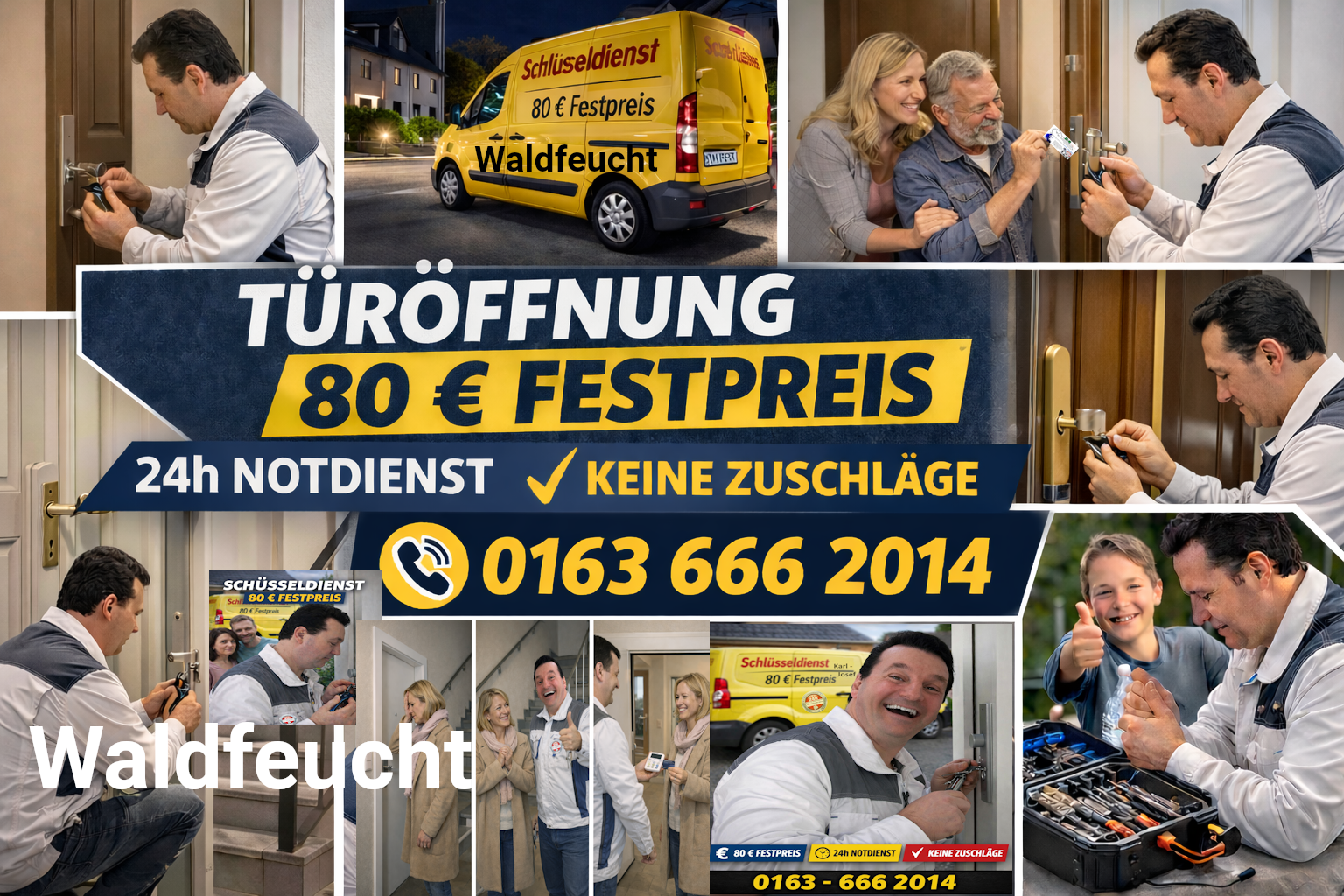 Schlüsseldienst Waldfeucht – Türöffnung zum Festpreis 80 € ?