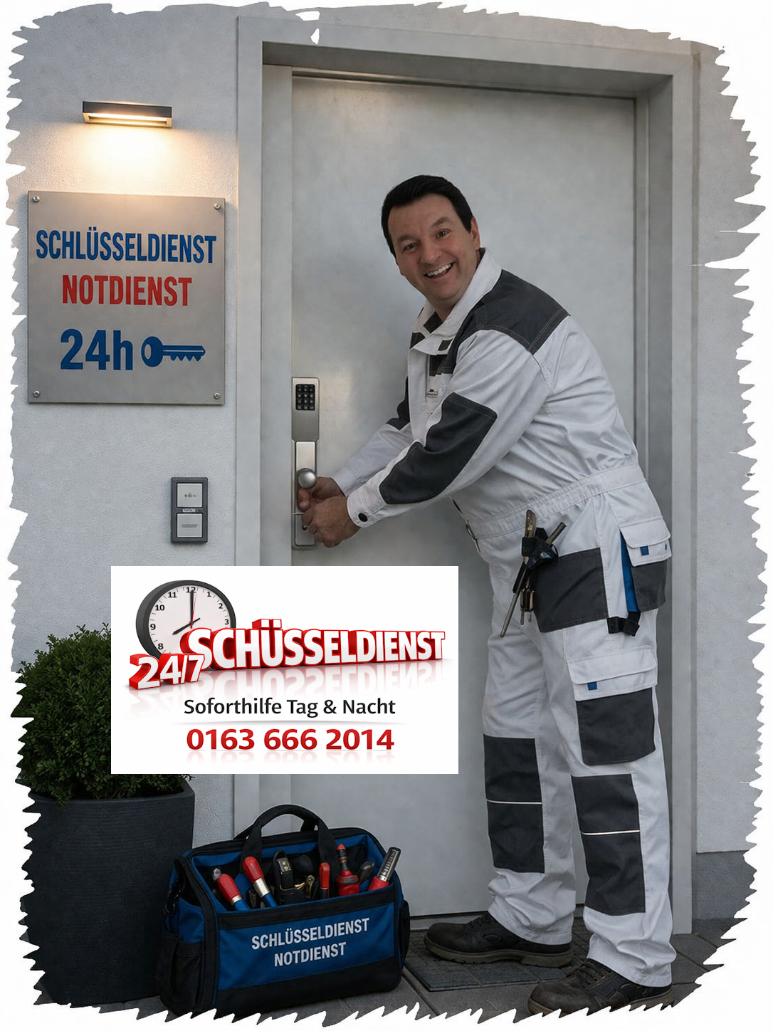 Schlüsseldienst Wassenberg - Notdienst Monteur Karl - Josef bei der Arbeit