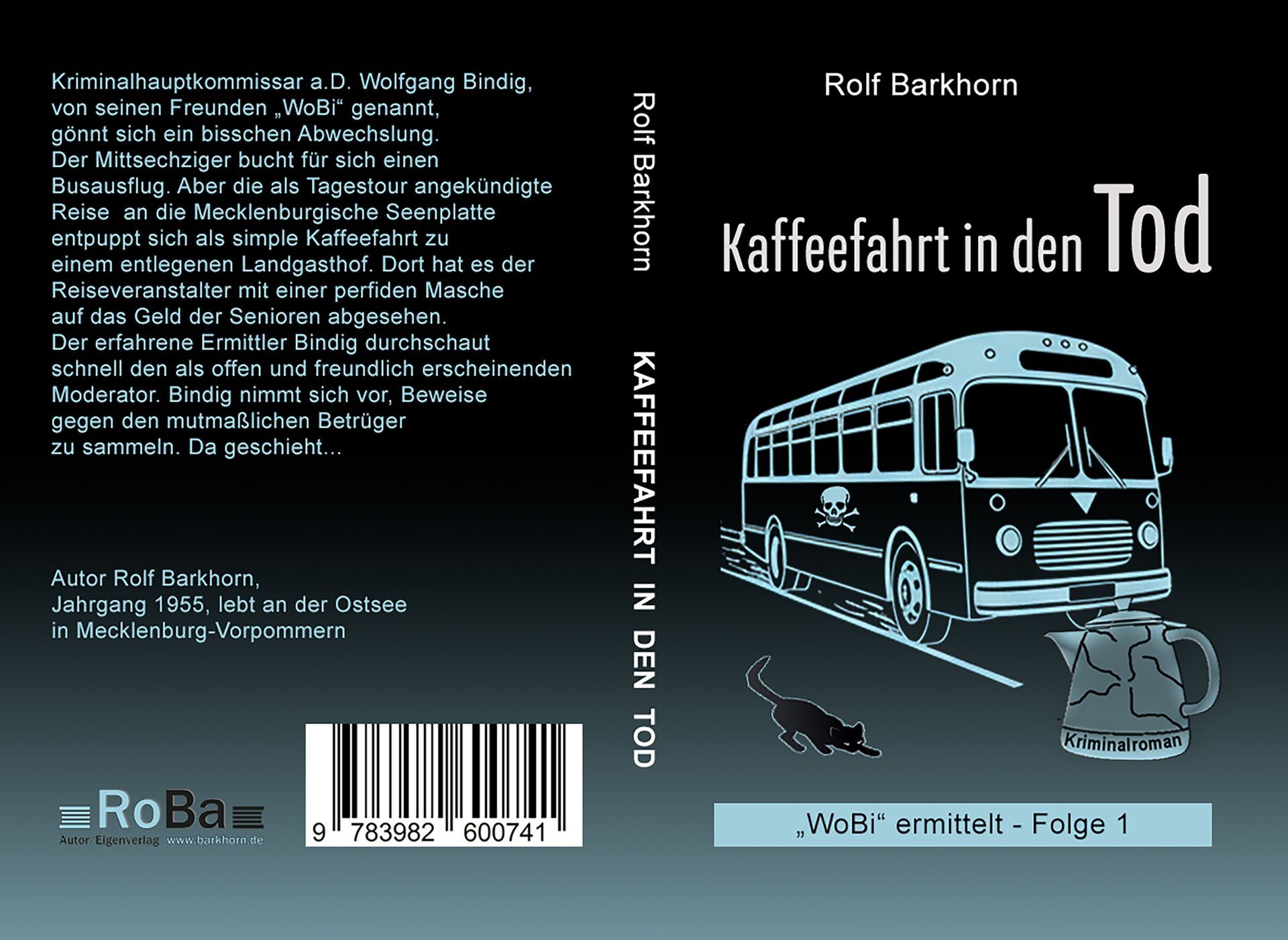 Ideenskizze des Buchcovers für den neuen Krimi von Rolf Barkhorn 