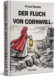3D-Mockup Buchtitel Der Fluch von Cornwall von Prosa Munde