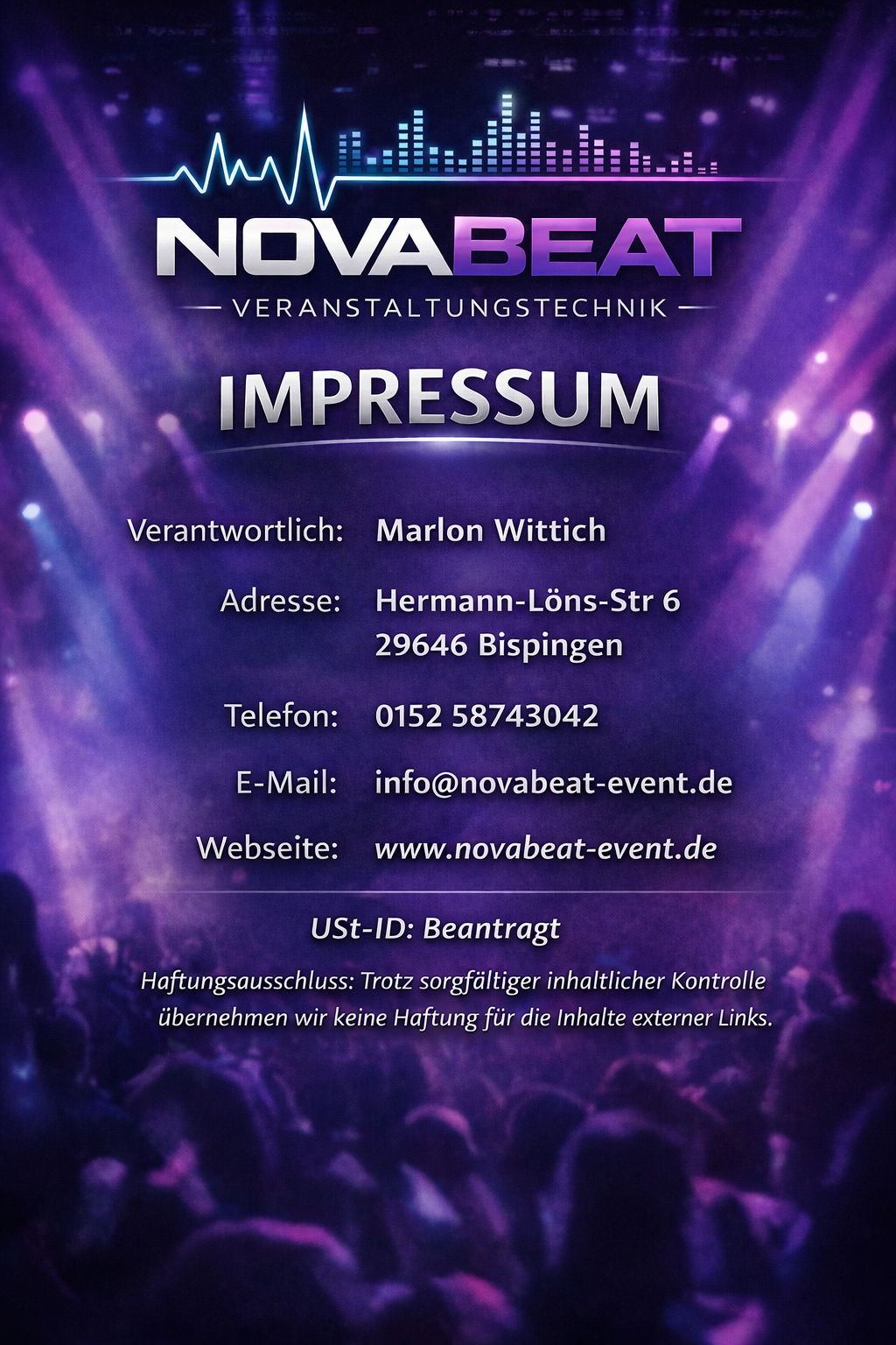 Impressum - NovaBeat