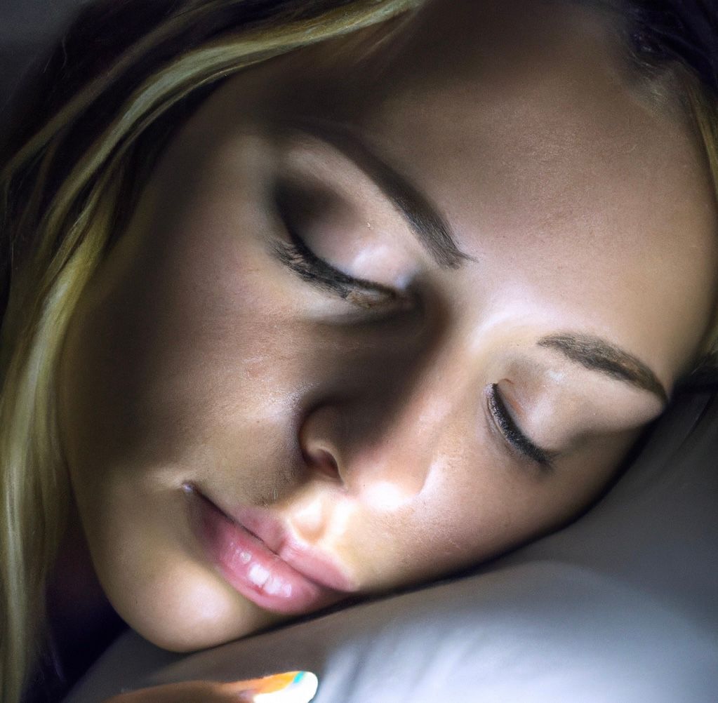 schlafende frau regeneriert entspannt ein-und-durchschlafschwierigkeiten