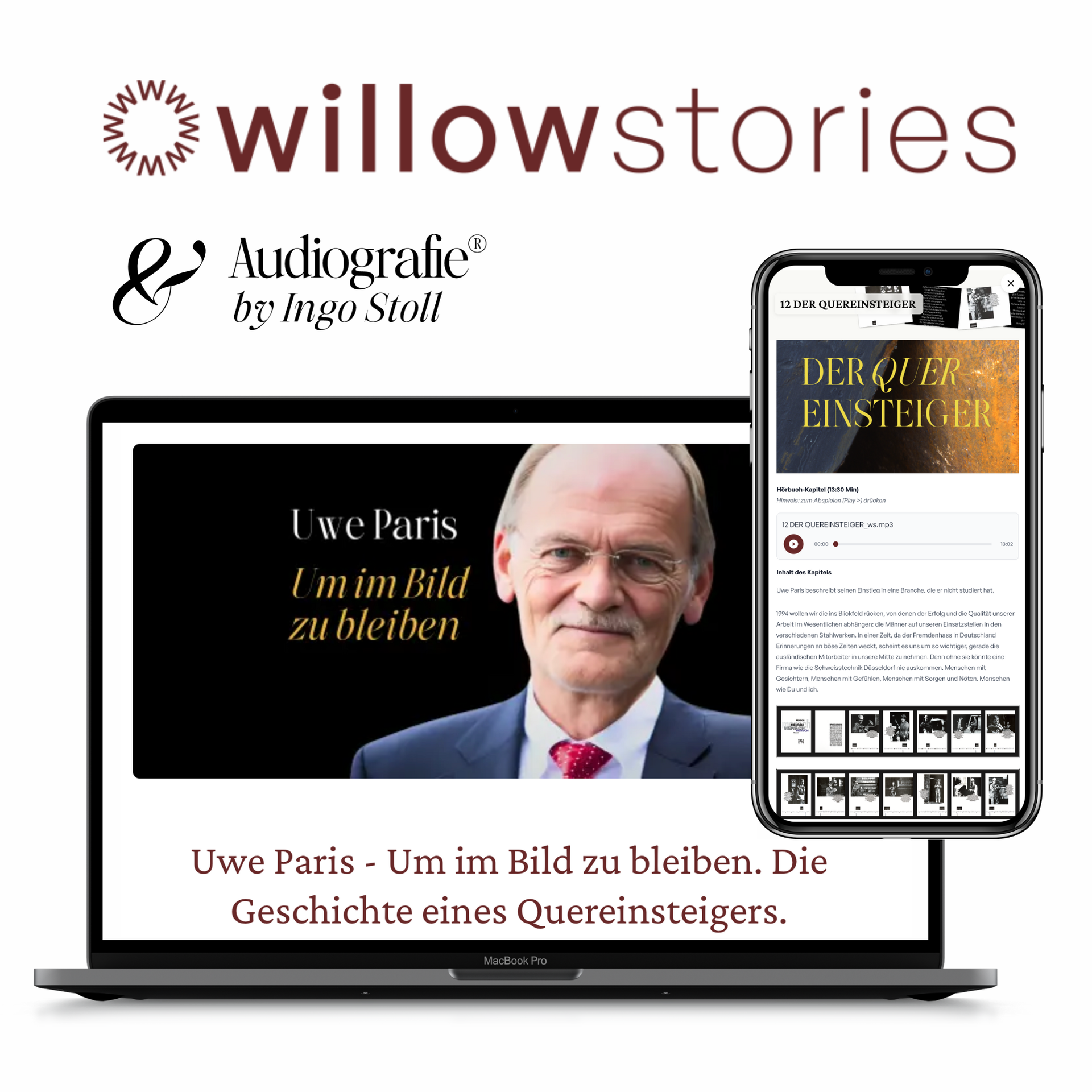 Vorschau der Startseite der Willow Story von Uwe Paris mit Portrait und Einleitungstext
