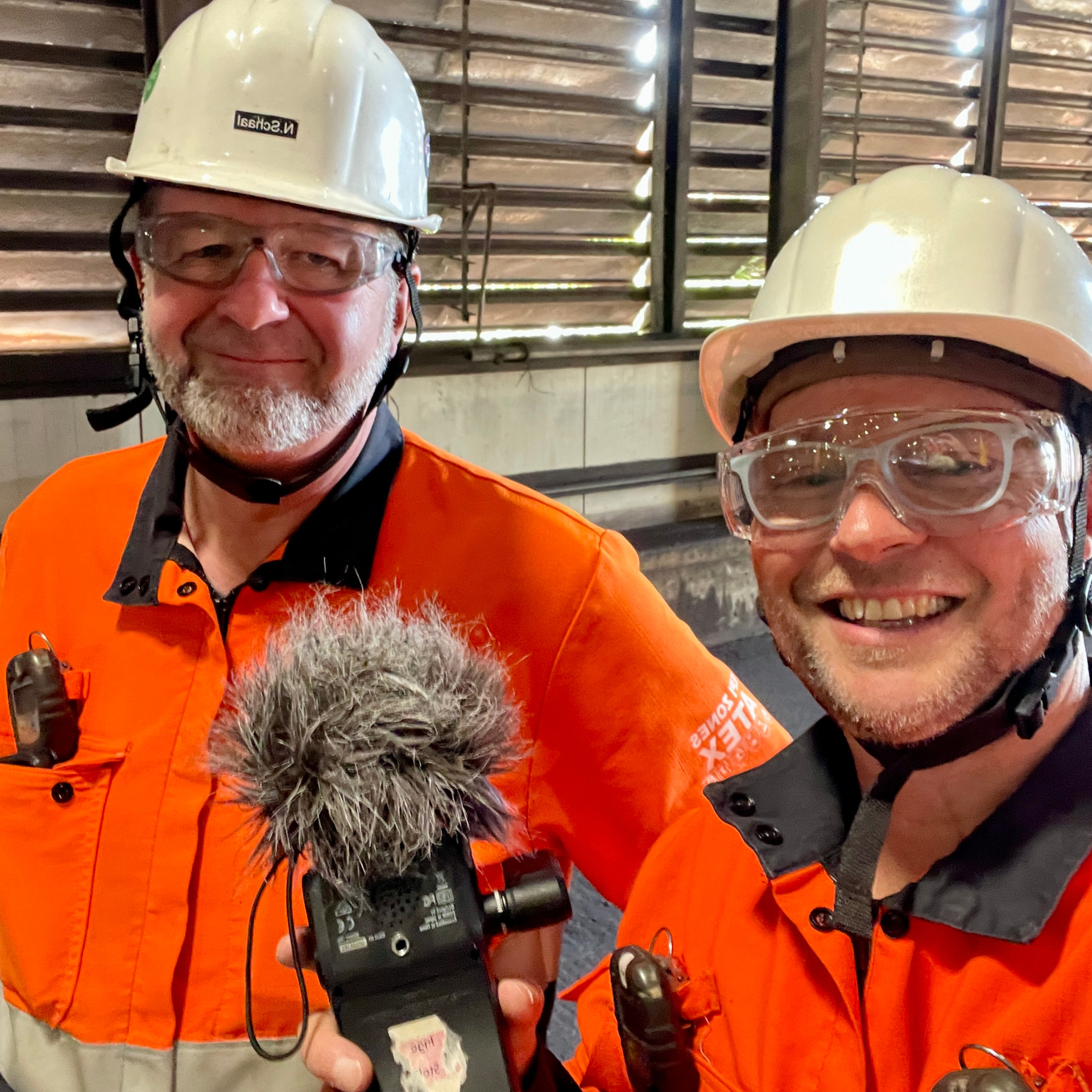 Recordings beim Rundgang durch das Bremer Stahlwerk