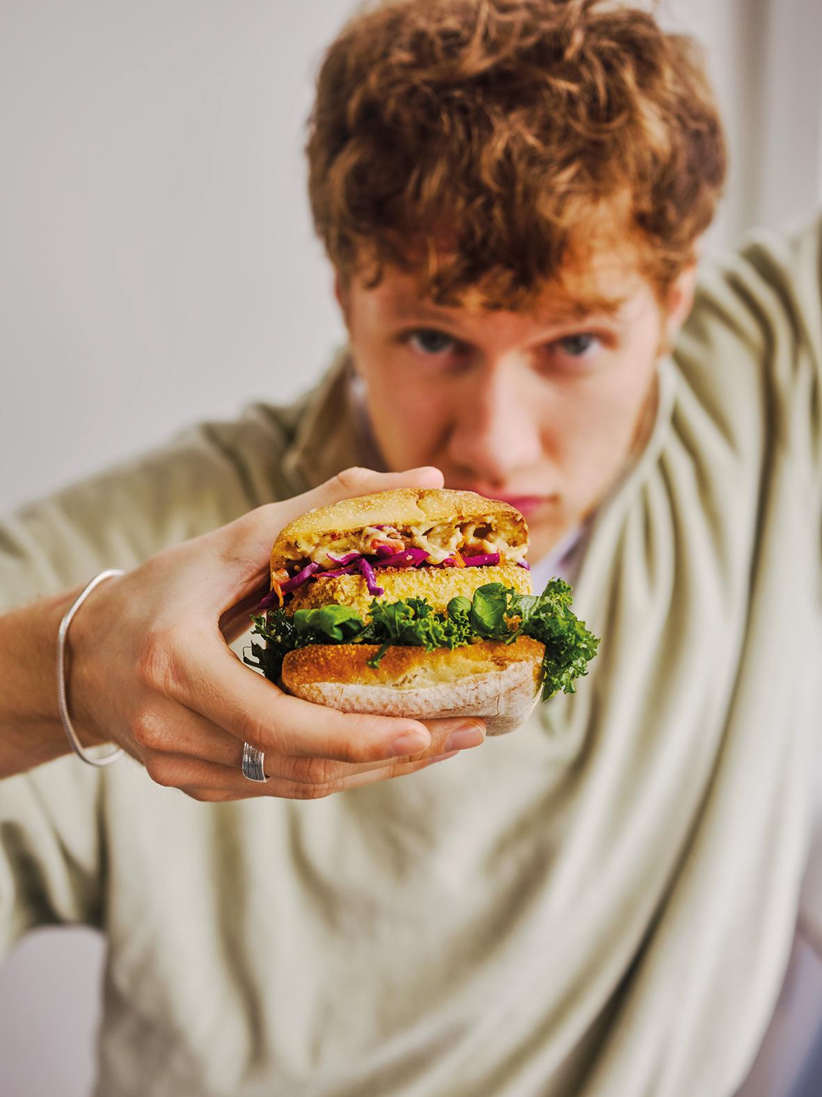 Knuspriges Tofu-Sandwich
