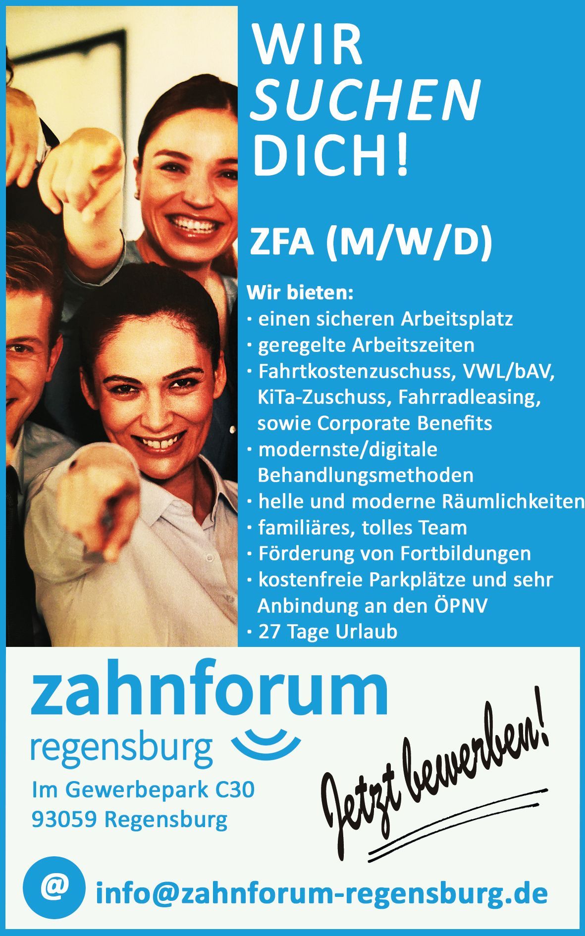 Jetzt bewerben beim Zahnforum Regensburg!