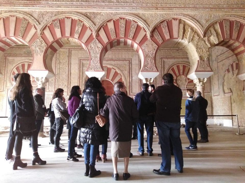 Foto de una de las visitas al Salón RIco de Medina Azahara