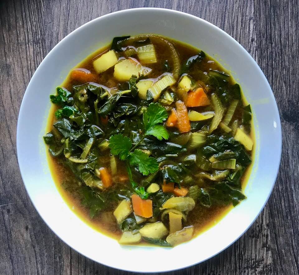 Detox soup with miso