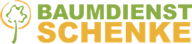 Logo Baumpflege Schenke Dienstleistungsbereich. Grün Baumpflege, Anthrazit Schenke