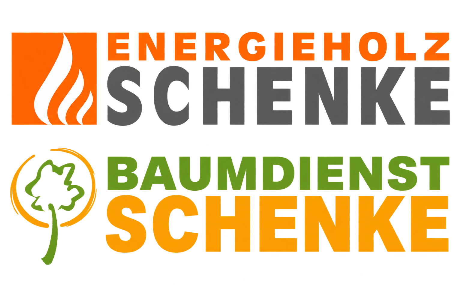 Firmenlogos untereinander
Energieholz Schenke Produktbereich.
Baumpflege Schenke Dienstleistungsbereich
