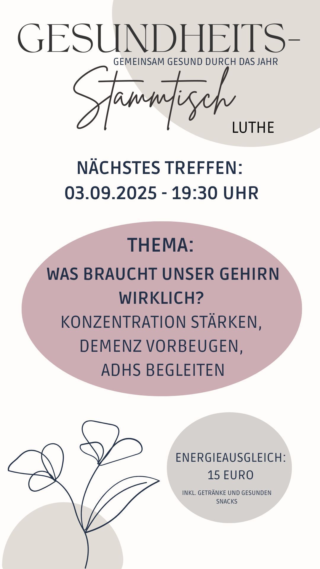 Gesundheits Stammtisch, Chronische Erschöpfung 