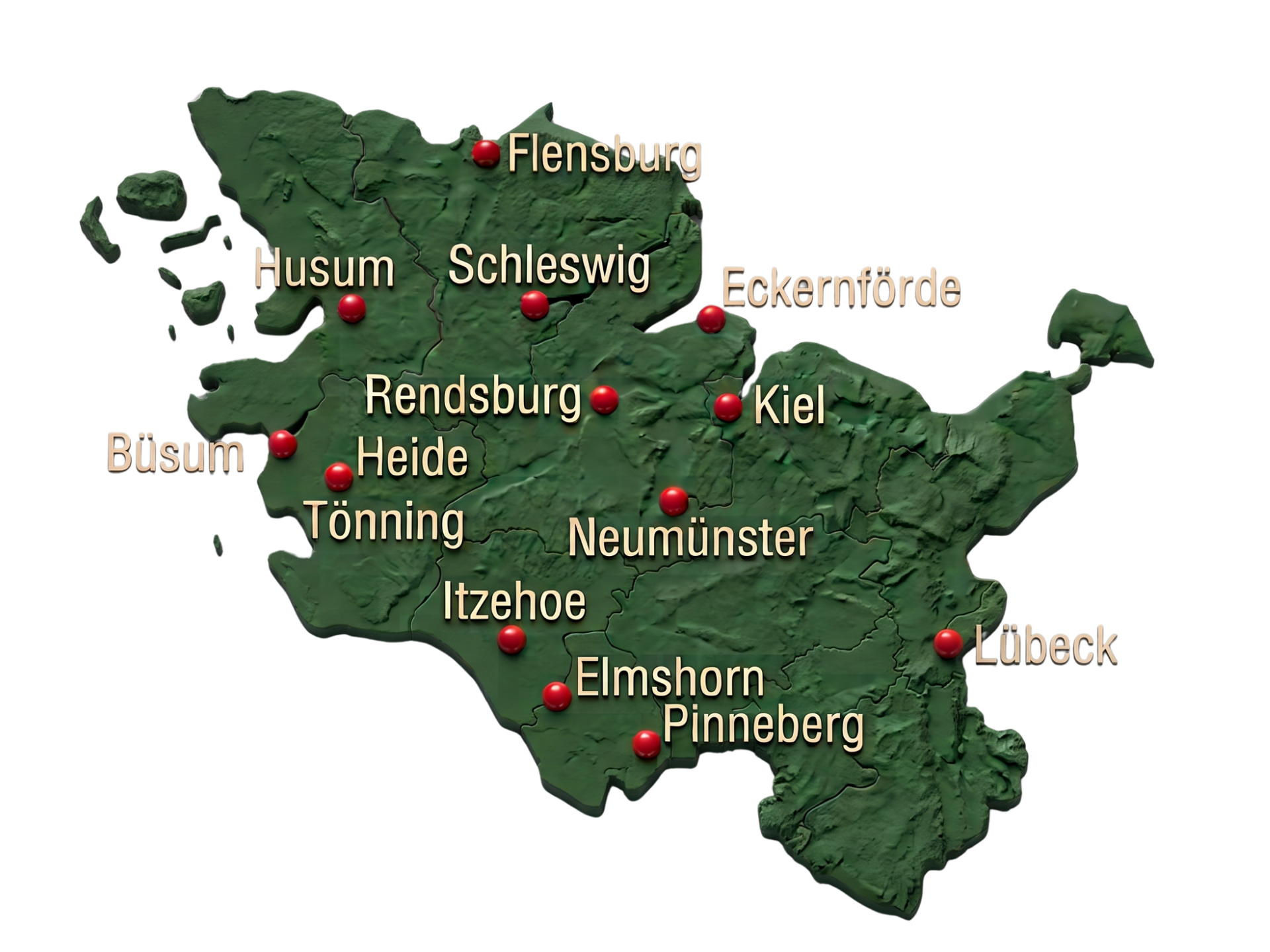 Karte von Schleswig-Holstein