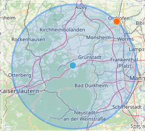 35 km um Eisenberg/Pfalz