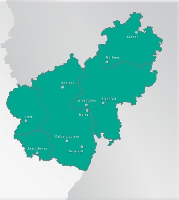 karte hessen rheinland pfalz Handelsverband Mitte   Hessen, Rheinland Pfalz, Saarland