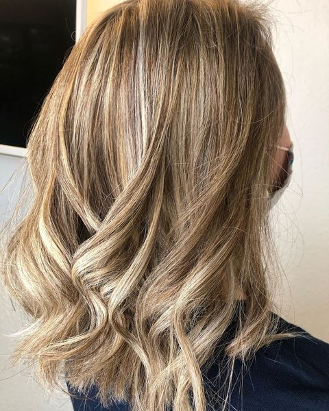 Blond braun strähnen Frisuren Strähnchen