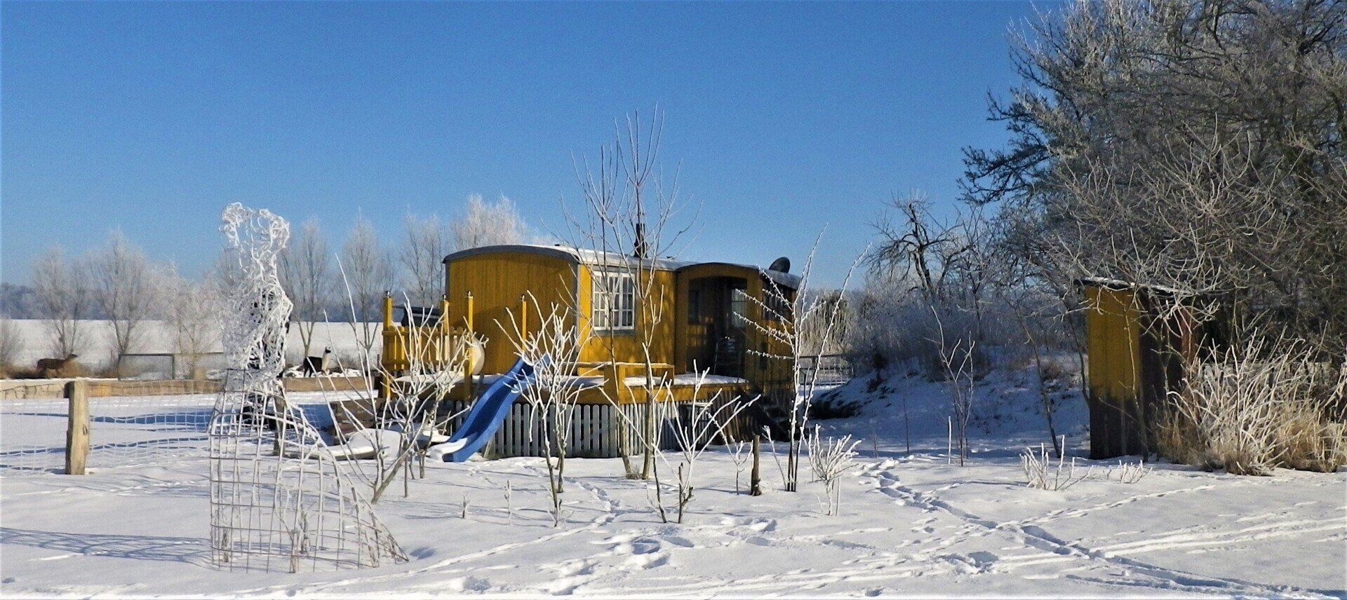 Pilgerherberge im Winter