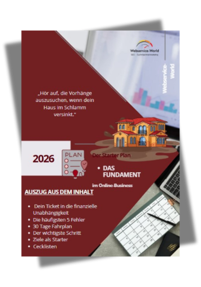 Broschüre mit Hausabbildung und Text in deutscher Sprache: